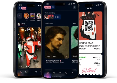 Attend app product mockups